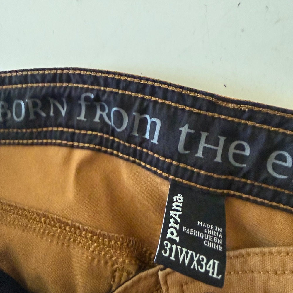 Prana Stretch Zion Hiking Pants Mens 31 x 34 Brown Nylon Cargo Outdoor M4ST34118 - Picture 5 of 11